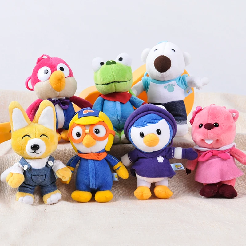 13 см Пороро плюшевый брелок для ключей чучело игрушки Kawaii лиса маленький пингвин
