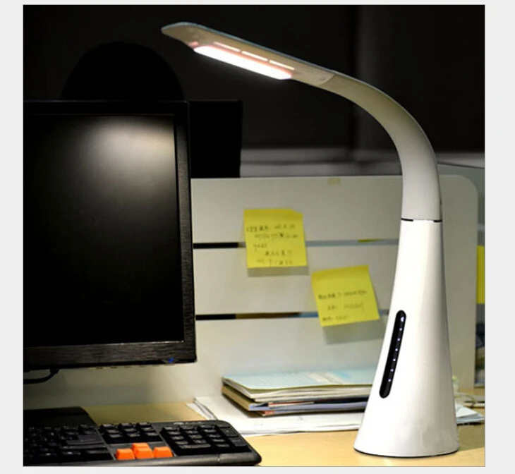 Led Desk Lamp Bed Book Reading Lights Eyecare Touch Sliding Ultra