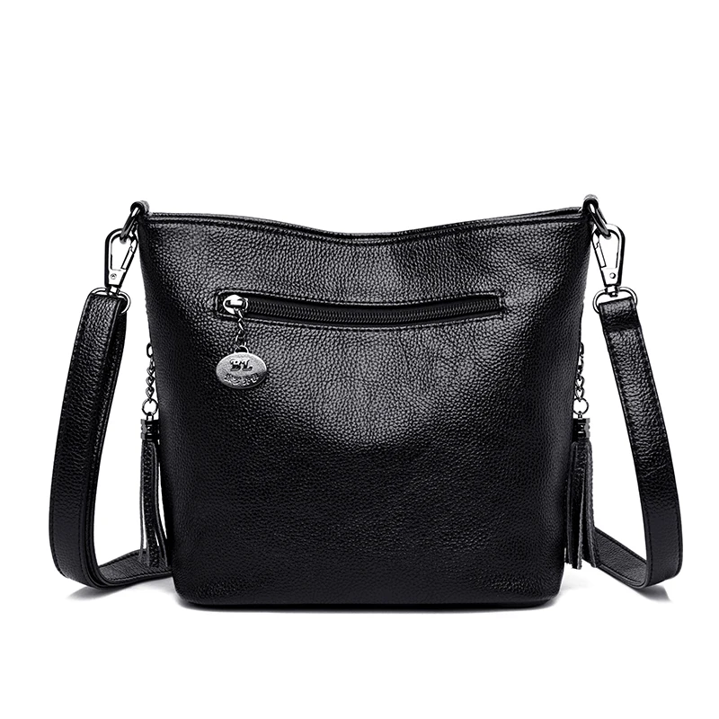 Модная женская сумка на плечо из искусственной кожи, брендовые сумки с кисточками, женская сумка через плечо, дизайнерская сумка-мессенджер высокого качества Mujer