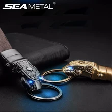 Автомобильный брелок, металлический сплав, светодиодный светильник, подвесная подвеска, голова леопарда, для мотоцикла, для мужчин, женщин, брелоки, держатель, подарок, авто аксессуары