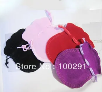

free shipping!!! 7*9cm Mixed Colors Jewelry Gift Velvet Bags 1000pcs/lot