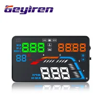 GEYIREN 5.5'' OBDII Car HUD OBD2 Port Head Up Display Q700 Speedometer windshield projector auto hud head-up display a100 hud vjoycar c500 hd projector head up display digital speedometer car hud obd2 windshield projector stereo imaging 8 display mode 30