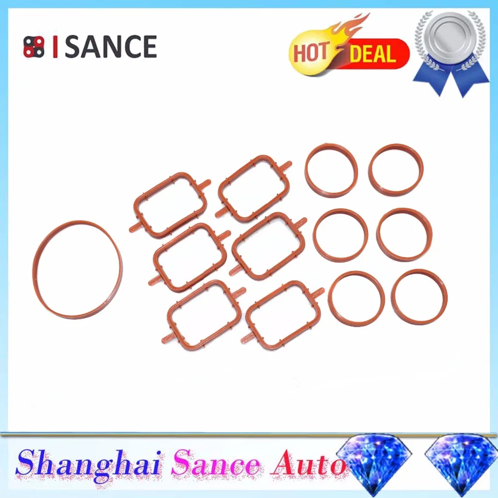 ISANCE Engine Intake Manifold Cylinder Gaskets Gasket Seal Set For BMW