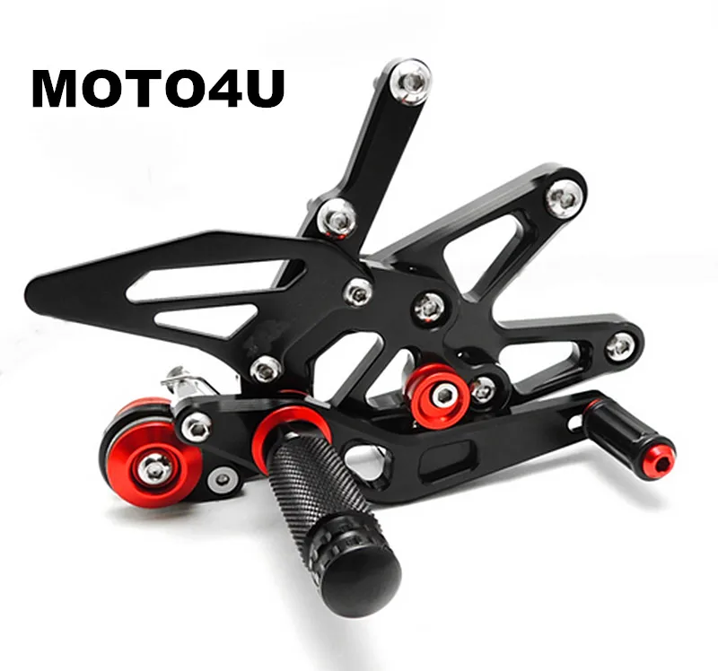 MOTO4U ЧПУ Регулируемые задние набор Rearsets для ног для Triumph Daytona 675 2013