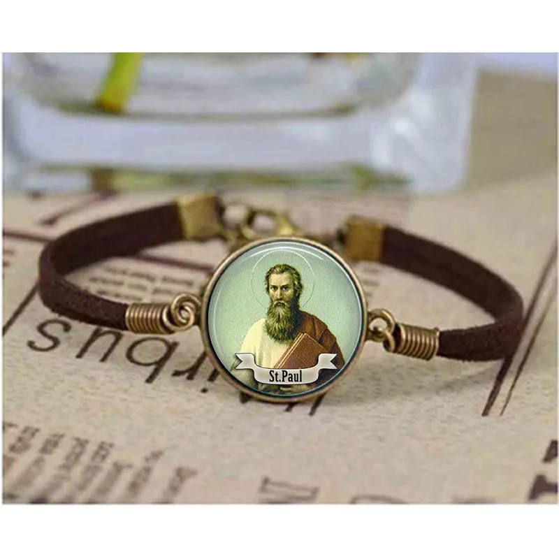ST PAUL bracelet Saint bracelet Art St Paul bracelet Jewelry Cabochon