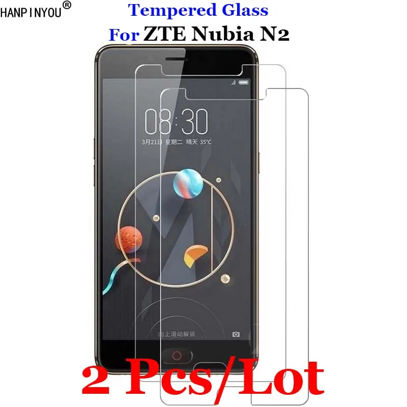 

2 Pcs/Lot For ZTE Nubia N2 5.5" Tempered Glass 9H 2.5D Premium Screen Protector Film For ZTE Nubia N2