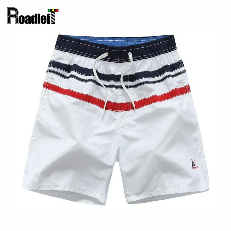 Male Fashion Brand Striped Casual Board Shorts Men Quick dry Short