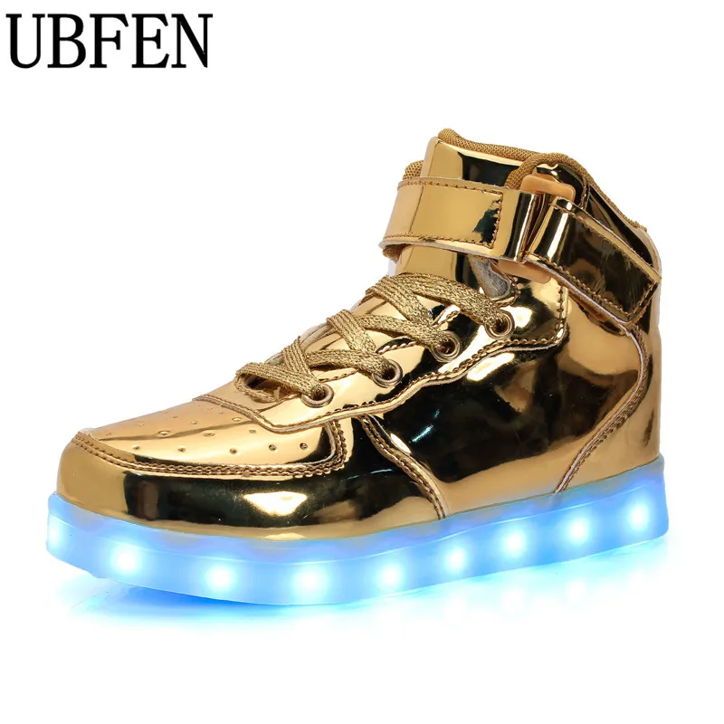 

Big size 35-46 light up luminous casual men led shoes high glowing with charge simulation sole male shoes for adults neon basket