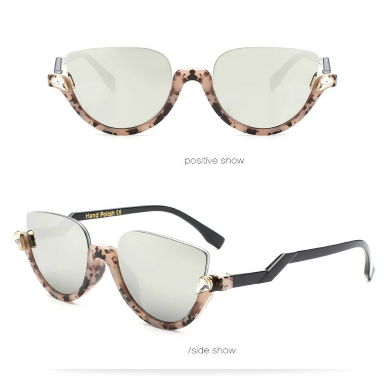 FENCHI Солнцезащитные очки женские кошачий глаз Роскошные Ретро Дизайн брендовые солнцезащитные очки для женщин очки oculos de sol feminino - Цвет линз: C5 White Mirror