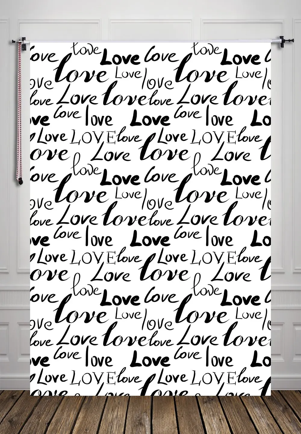 

5x7ft Black Love Backdrop Photography Backdrop Photo Backdrop Studio Background