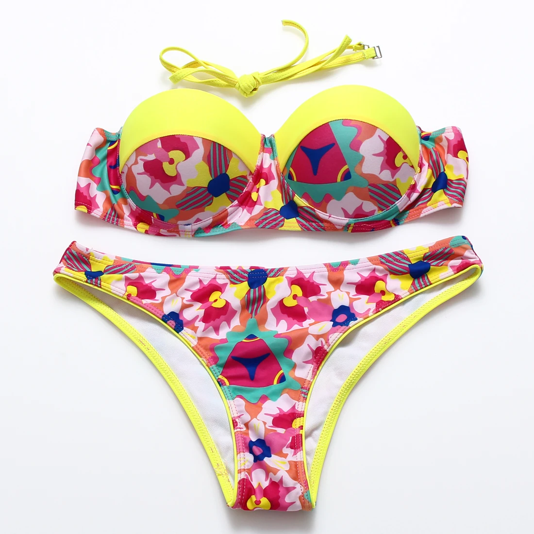 Jaberni Sexy Push Up Bikinis Swimsuit Women Swimwear Female Bikini Set Summer Patchwork Bathing