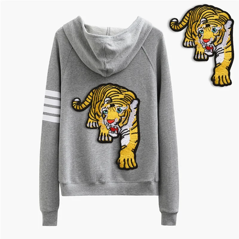 

1pc Cool Tiger Embroidered Applique Sew Iron On Cloth Patch Badge For Jacket Jeans Decor Accessories