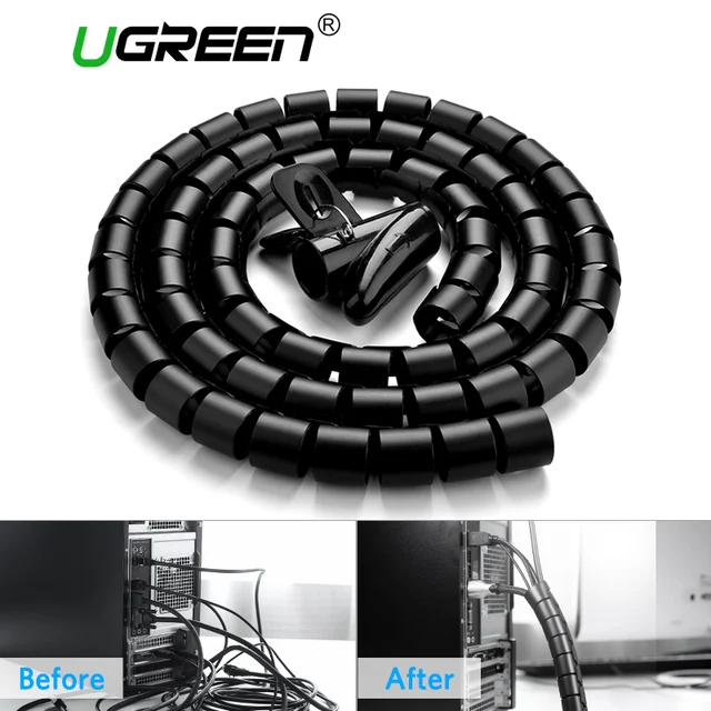 Best Price Ugreen Cable Holder Organizer 25mm Diameter Flexible Spiral Tube Cable Organizer Wire Management Cord Protector Cable Winder Best Price Ugreen Cable Holder Organizer 25mm Diameter Flexible Spiral Tube Cable Organizer Wire Management Cord Protector Cable Winder