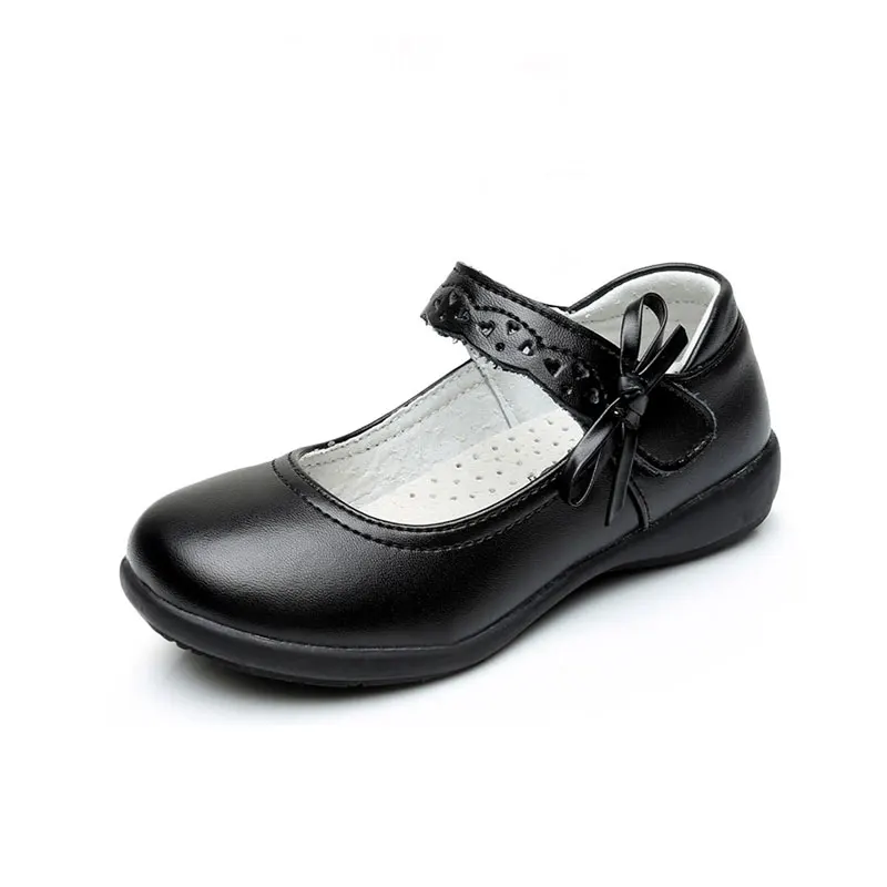MSMAX/детская обувь для школьной униформы; кожаные кроссовки для девочек; Модные дышащие детские черные повседневные туфли