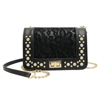 

2019 New Style Fashion Women Pearl Leather Crossbody Bag Coin Bag Mobile Phone Bag Good Quality Small Shoulder Bag 10