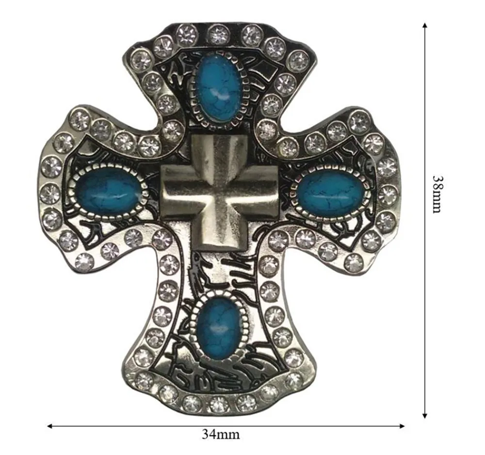 Cross Concho Belt Decoration with 2 Screws