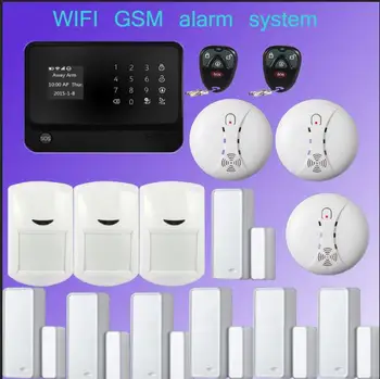 

433mhz Multilingual GSM wifi alarm systeem Wireless Home Security Intruder wifi alarm APP control sensor smart home alarm kit