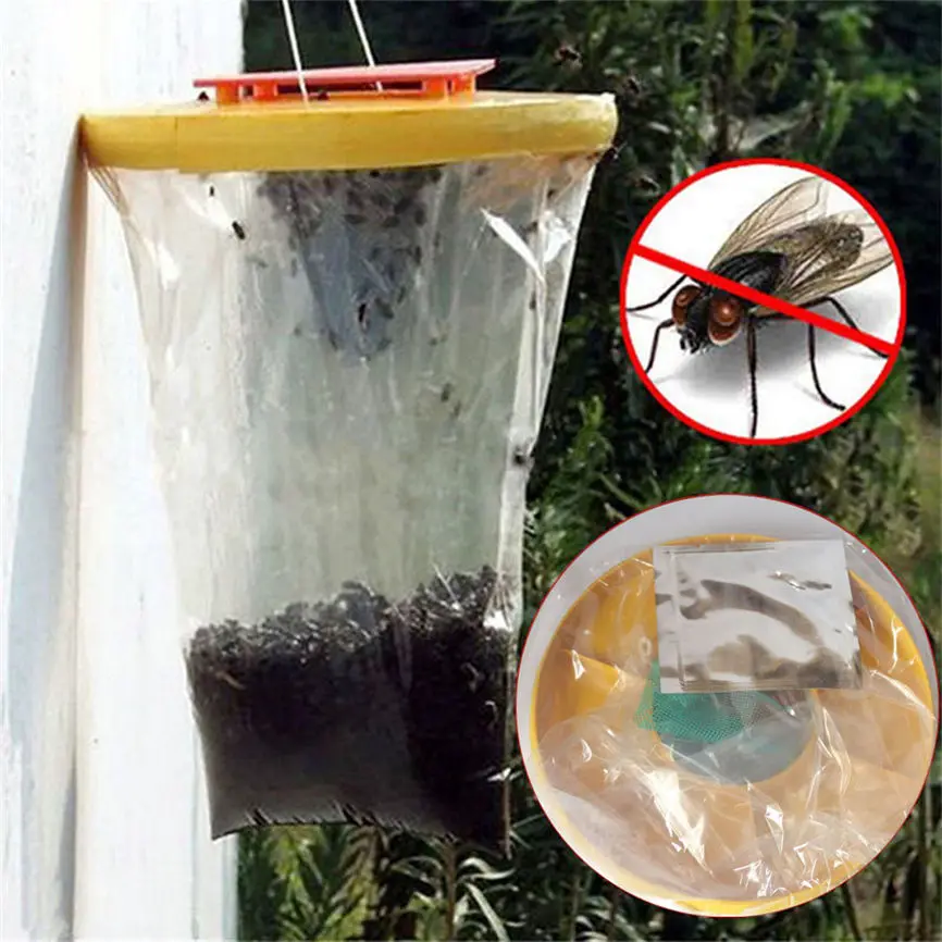 

Super Red Drosophila Fly Trap Top Catcher The Ultimate Fly Catcher Insect Bug Killer 20.5*20.5cm Dropshipping Aug#1