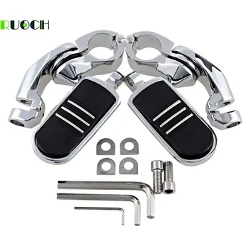 

Motorcycle 1.25" 32mm Foot Rest Footpeg Long Angled Streamliner Highway Engine Guard For Harley Touring Indian Scount