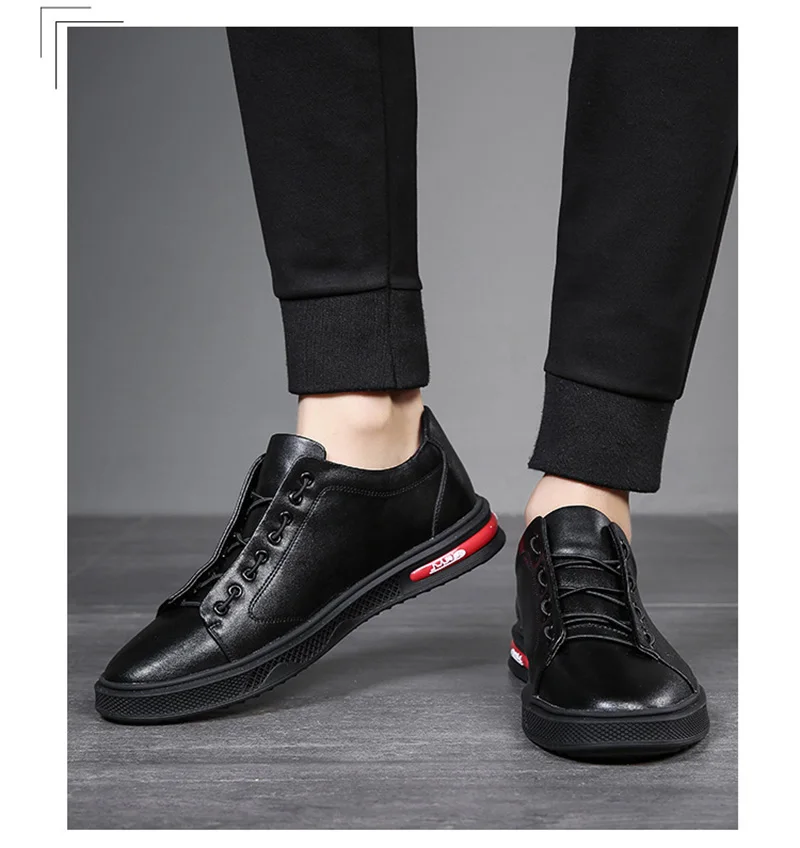 Обувь из натуральной кожи; мужские кроссовки из коровьей кожи; модная брендовая мужская повседневная обувь; классическая обувь черного и белого цвета; A1053