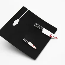 Новинка, 1 пара, японский стиль, подарок на день дурака, ножевые серьги, персональные, хип-хоп, Панк ювелирные изделия, вечерние серьги-гвоздики