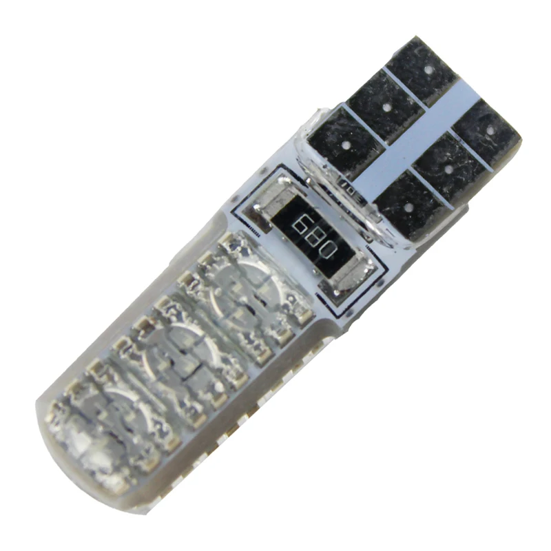 4 шт. T10 W5W 5 5050LED салона автомобиля свет COB силиконовая Автоматическая сигнальная