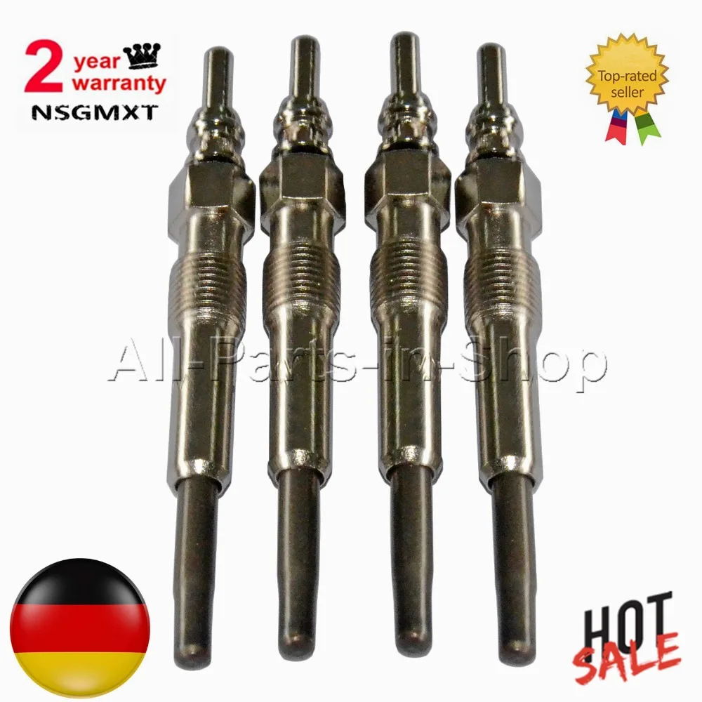 New 1037204, 95VW6M090AB, 1669977 4PCS Glow Plugs For Audi A4 8D2, B5