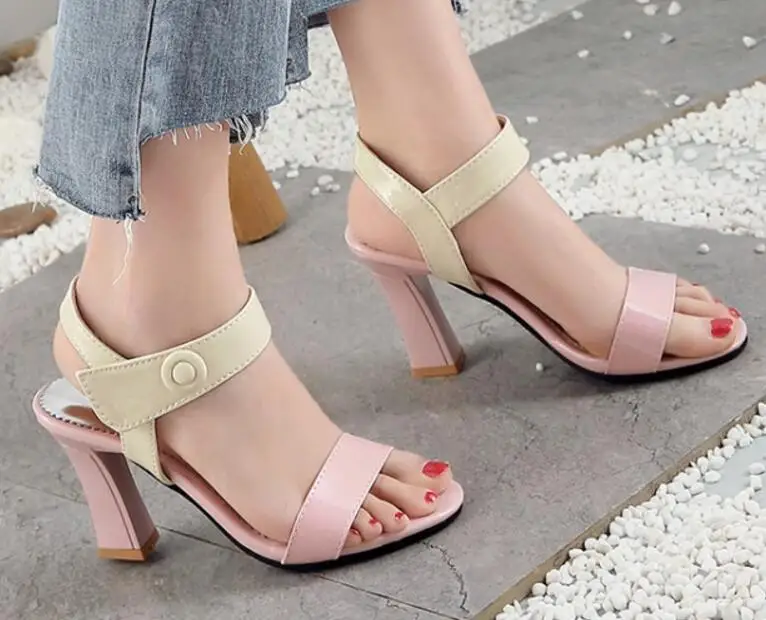 Женские летние милые липучка сандалии женская обувь Chaussure Femme Zapatos mujerwomen Лодочки
