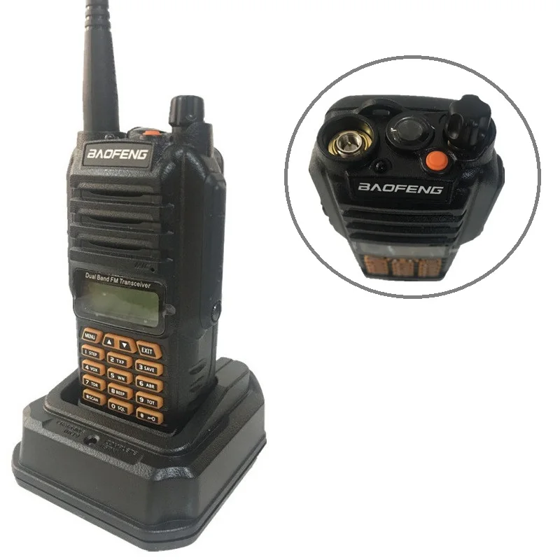 BAOFENG UV-9R плюс 10 W 4800 mAh Walkie Talkie 10 км Водонепроницаемый УВЧ УКВ радиостанция портативный любительский радиопередатчик станции КВ трансивер сканер рации 9r портативная Радиостанция 10 км