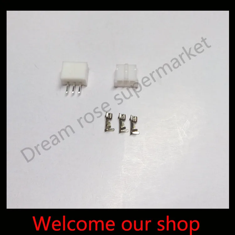 

PH 2.0 3-Pin wire connector electrical terminals cable male female plug with Crimps x 100 Sets Free shipping