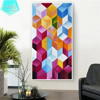 

PSHINY 5D DIY Diamond embroidery sale Abstract Home Decor Pictures Full drill Square Rhinestone kit Diamond Painting cross stich