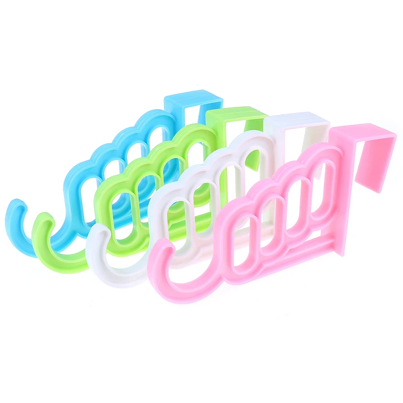 

Foldable Clothes Hanger Drying Rack 5 Holes Multi-Function Home Accessories Suit Bathroom Door Plastic Organizer 4 Colors