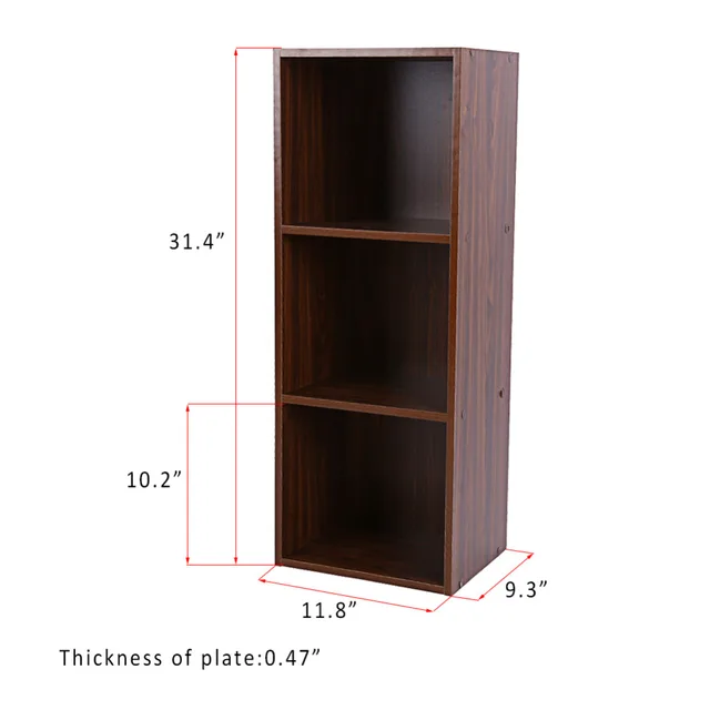 Online 3 Layers Bookcase Wood Storage Cabinets Display Shelves 3 Layers Bookcase Wood Storage Cabinets Display Shelves Bookshelf Shelf Level Tier Stand Rack Unit Cube