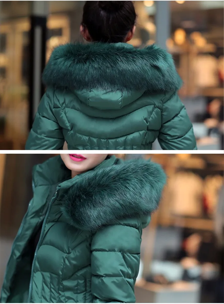 Зимние куртки Модные женские повседневные утепленные приталенные хлопковые пальто длинные парки Mujer Abrigos одноцветные пальто C47