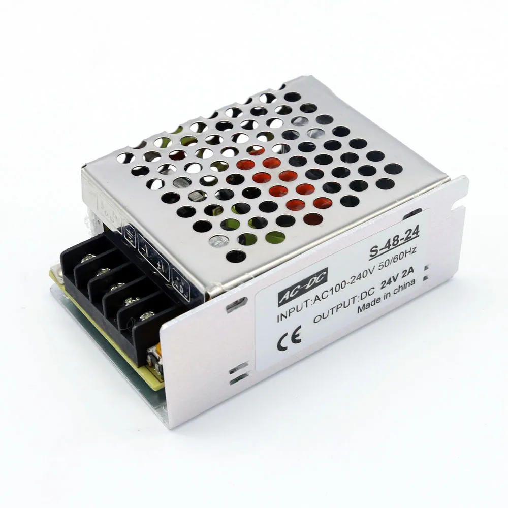 Transformador de Iluminação Supply para Led Dc24v 2a 48 w Led Driver Switch Power Strip Luz Frete Grátis