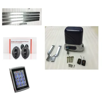 

Electric automatic sliding gate opener 800kg heavy duty gate motor kits stype with 6m gear racks 1 pcskeypad 1pair photocell