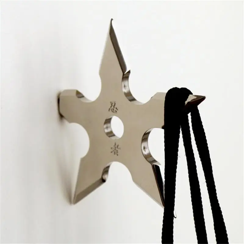 New Creative Ninja Coat Hook Novelty Throwing Star Coat Hook by