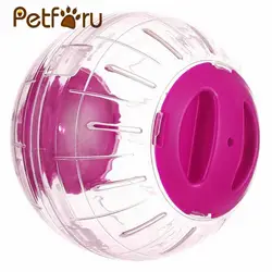 Petforu 12 см хомяк Мышь Rolling прозрачный шар Pet Упражнение Запуск мяч