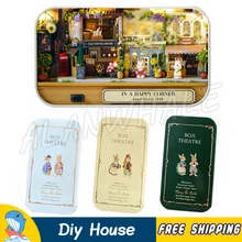 Миниатюрный Кукольный дом Прованса вилла DIY унисекс деревянный кукольный домик с мебели игрушки для подростков фигурка строительные Подарки Наборы