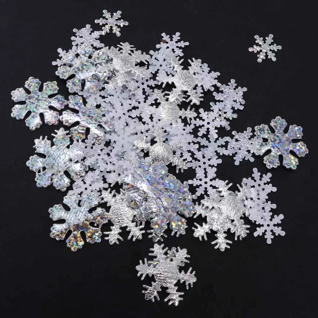 500pcs Christmas Table Confetti Snowflakes Throwing Scatter Decoration 