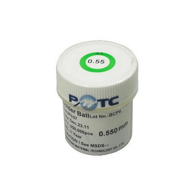 PMTC 250K BGA Solder Ball 0.2 0.25 0.3 0.35 0.4 0.45 0.5 0.55 0.6 0.65 0.76mm Leaded BGA Reballing Ball for IC Chip Rework welding rods