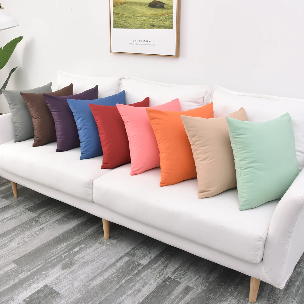 

Free Shipping 10 colour custom 30*50 40*60 35*50cm Polyester Twisted waterproof Solid dyed Cushion Cover HT-PTWDC-A-l