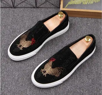 

2018 Men Glitter Shoes New Mens Fashion Casual Flats Men's Designer Dress Shoes Sequined Loafers Men's Platform Driving Shoes