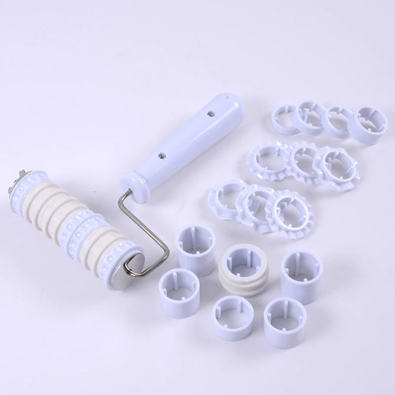 1Set Plastic Fondant Strip Ribbon Embosser Roller Cutter 1Set Plastic Fondant Strip Ribbon Embosser Roller Cutter