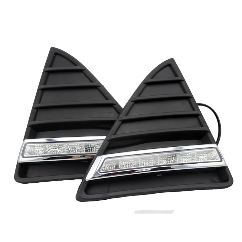  SUNKIA 2Pcs/Set Daytime Running Light Auto DRL Car Styling 12v DC for Ford Focus with Amber Turn Li - 32304726699
