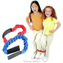 4 шт./пакет сенсорной интеграции тренировочная веревка, прочные резиновые ремни, привязаны к стопы двух человек трехногий Бег гонки спорт на открытом воздухе игрушки