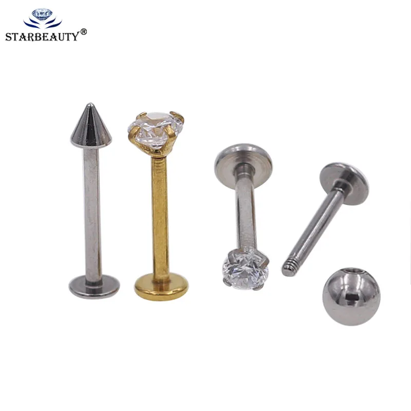 

1PC Big size 1.2*8/10/12mm Steel Labret Lip Bar Ring Piercing Ear Cartilage Tragus Sexy Girl Body Jewelry Stud Women