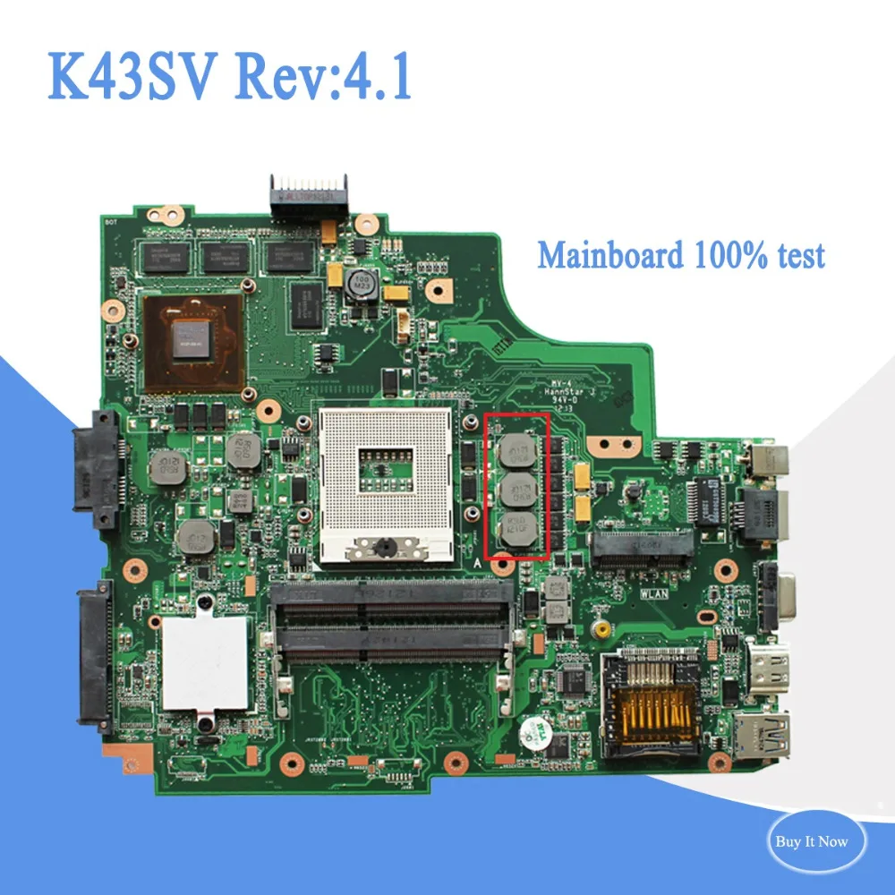 K43SV REV4.1 для ASUS K43SV A43S K43S X43S P43S P43SJ K43SJ A83S A84S K43SM материнская плата для ноутбука DDR3 GT540M USB3.0 Бесплатная доставка