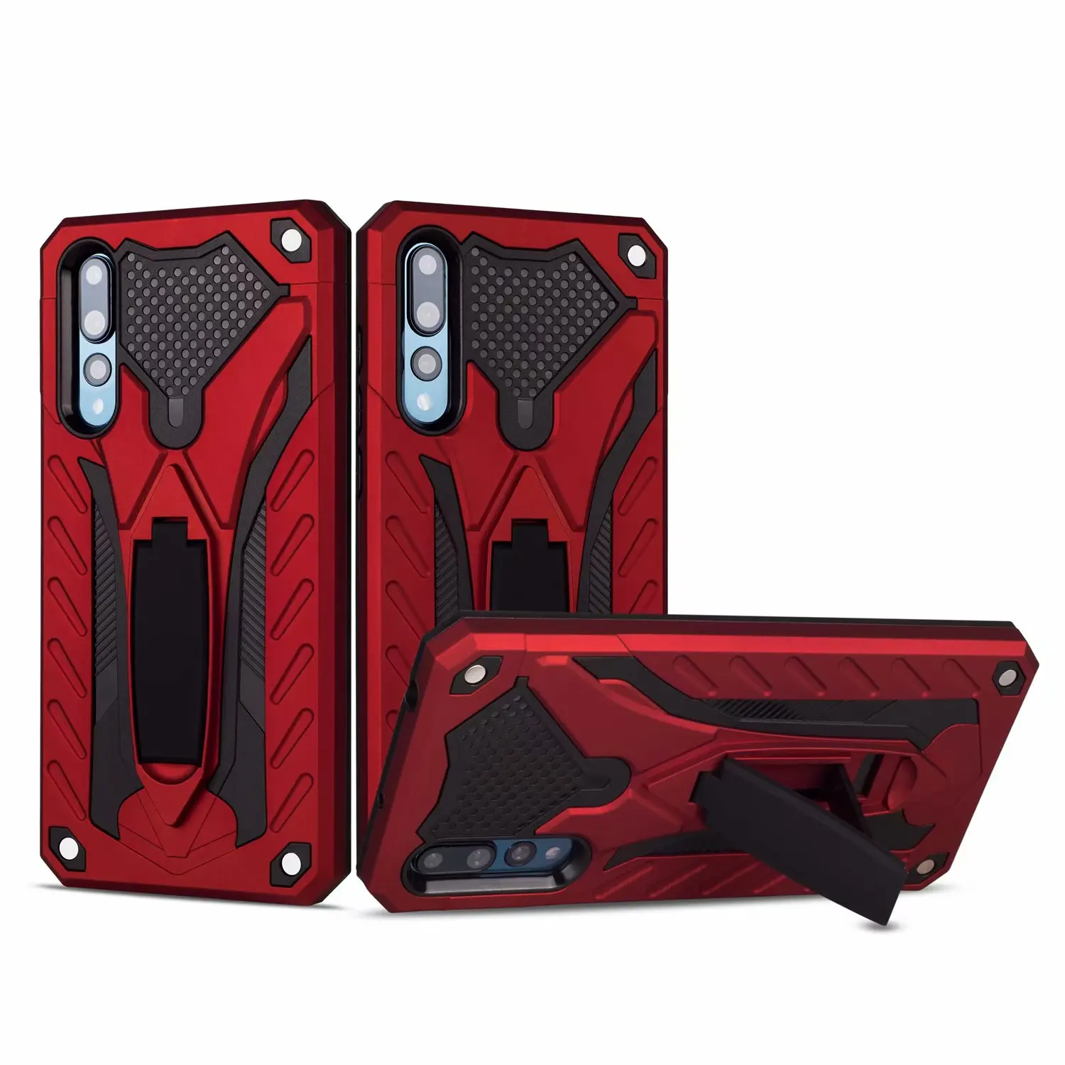 

With stand Case For Samsung A7 2018 Cover Silicone + Hard PC Hybrid Armor Back Cover for Samsung Galaxy A7 2018 A750F Case