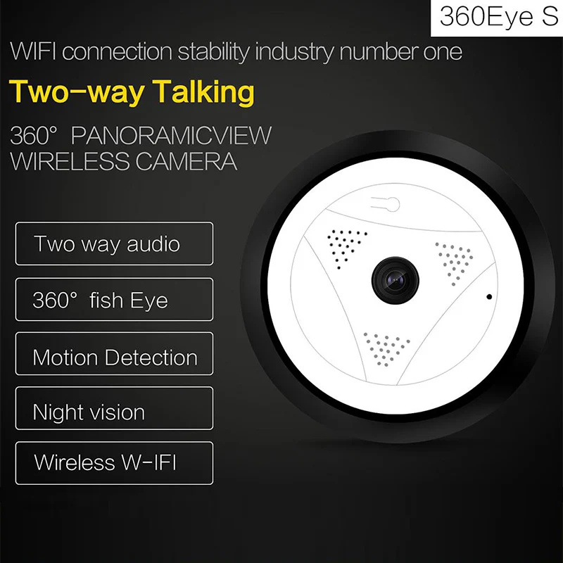 

2019 New 360 degree Panorama 200W Pixel 1080P Wireless Wifi Digital Video Camera Mini Micro DVR DV EU plug r20